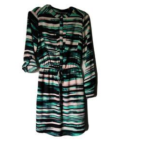 Apt 9 Dress Womens 4 A-line Drawstring Long or Strappy sleeve Round neck Pockets